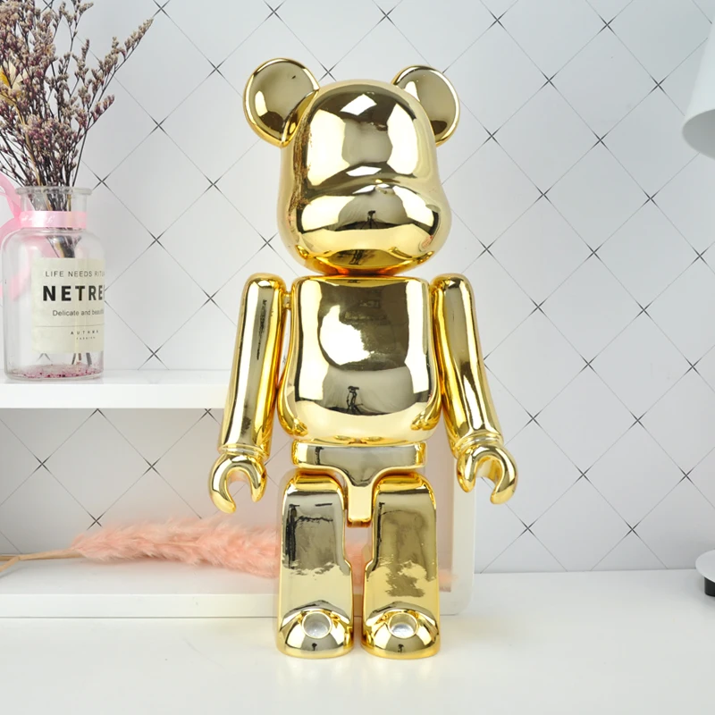 

High Quality 38cm Bears Brick DIY fashion Toy For Collectors Medicom Toy Bear Popobe brick Art Work