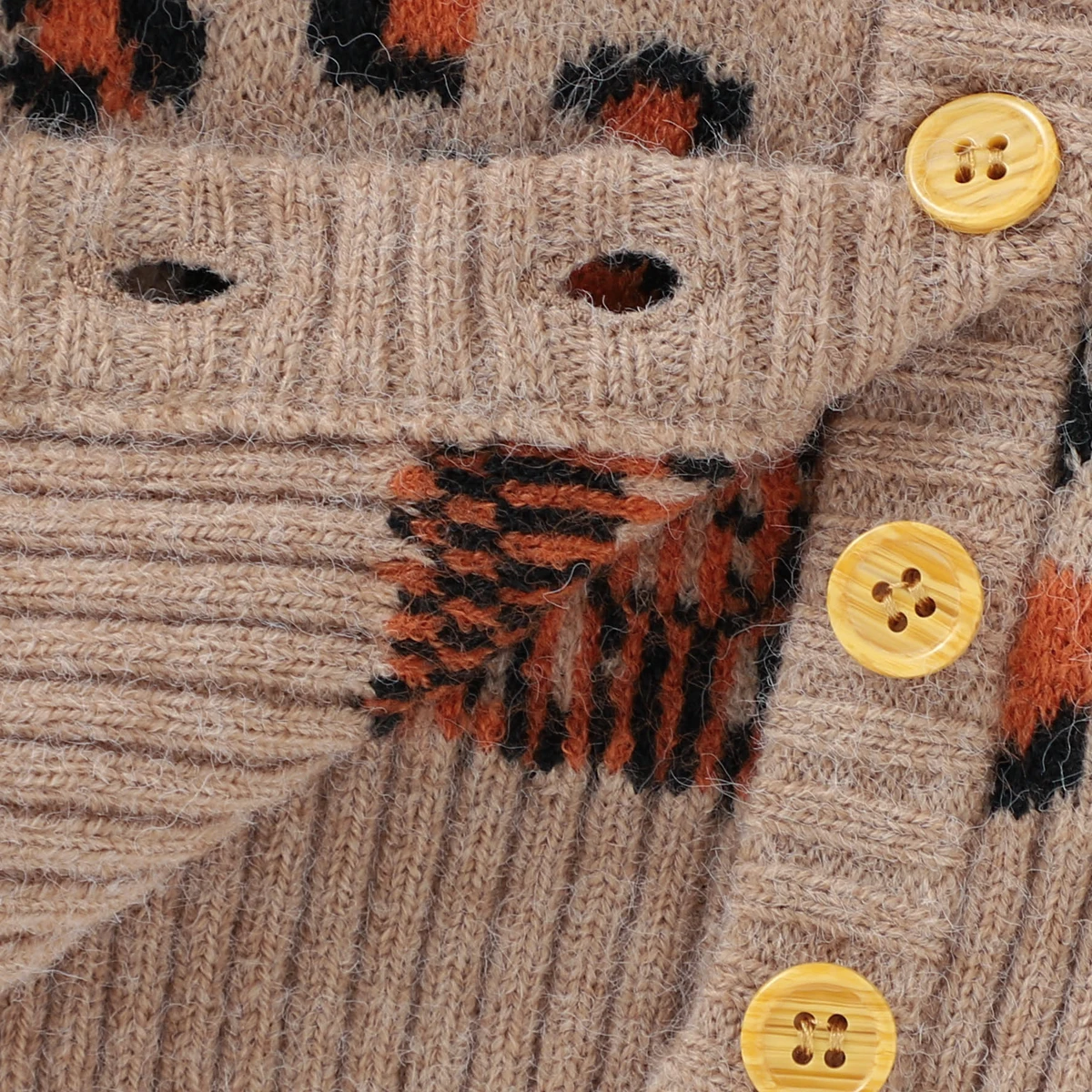 Одежда для новорожденных мальчиков и девочек свитер с леопардовым принтом