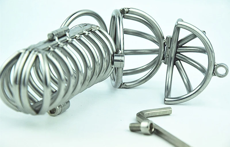 Металлический мужской Пояс верности клетка для пениса кольцо фаллоимитатор