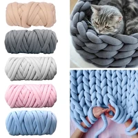 1kgpc super thick chunky yarn cotton tube yarn merino wool alternative diy bulky arm knitting blanket hand knitting spin yarn