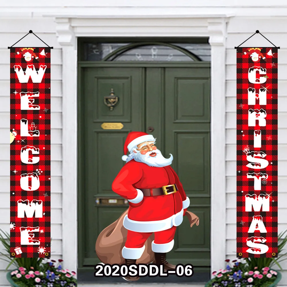 

32*180cm Christmas Door MERRY Or Christmas Banner Creative Christmas Couplet For Festival Doorway Christmas Decoration Banner