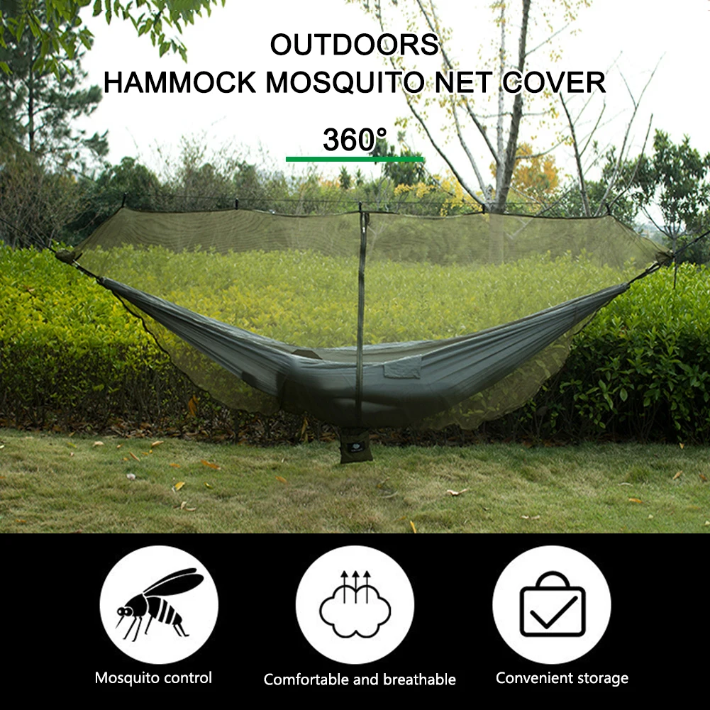 

Outdoor Hammock Mosquito Net Cover Ultralight Portable Hammock Anti-Mosquito Mesh Covers for Camping Tent Hanging Bed