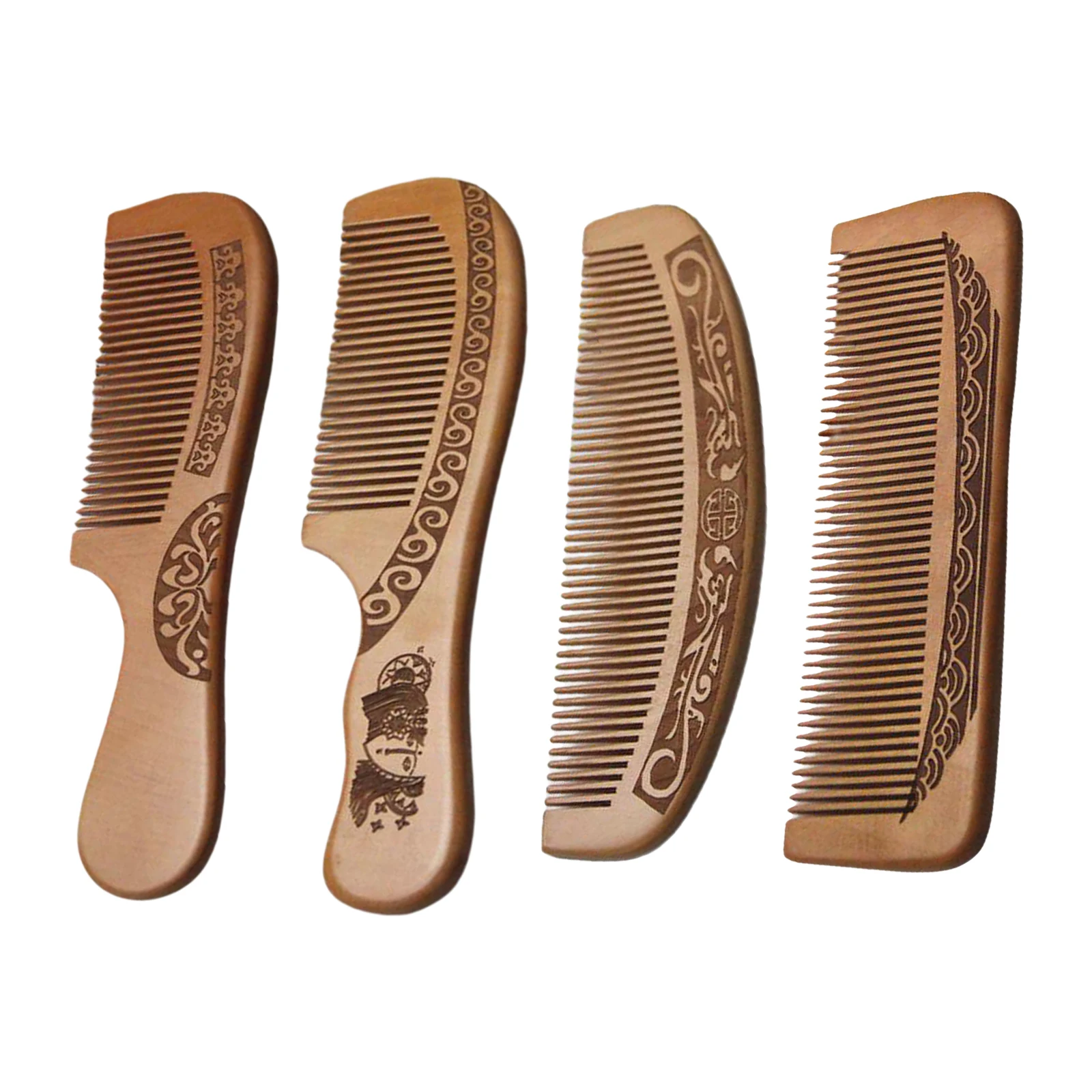 

Anti-Static Peach Wood Hair Comb, Fine Tooth Massage Hair Care Tool Salon Beauty Tool