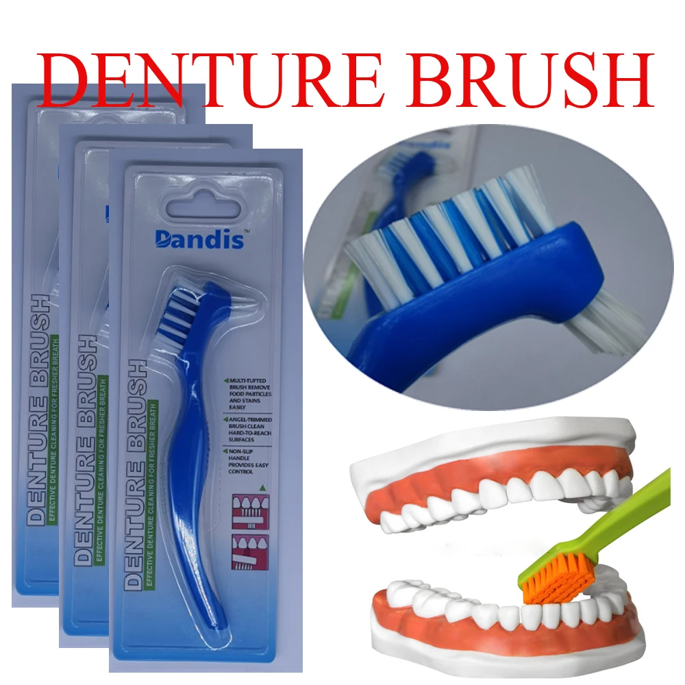 

3pcs Denture toothbrush travel cleaning toothbrush denture brush old man toothbrush Teenth