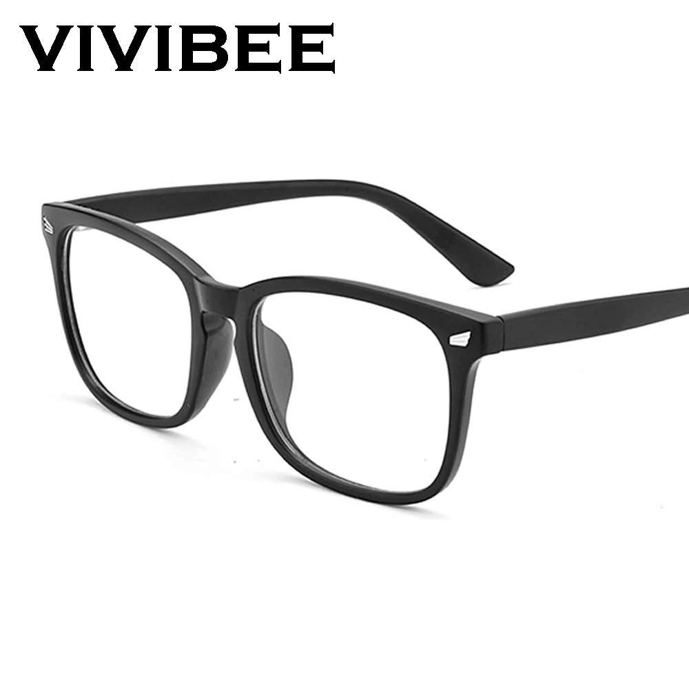 

VIVIBEE Women Oversized Black Anti Blue Ray Light Filter Leopard Glasses for Computer Protection Blocking Gaming Men Eyeglasses