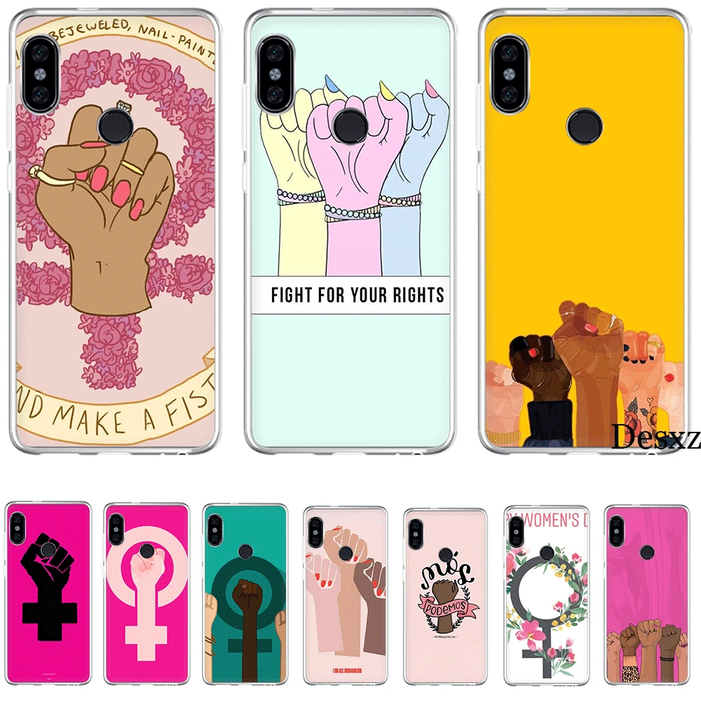Чехол для мобильного телефона из ТПУ Xiaomi Redmi Note 4 4X 5 5A 6 7 Pro чехол Feminist Fist