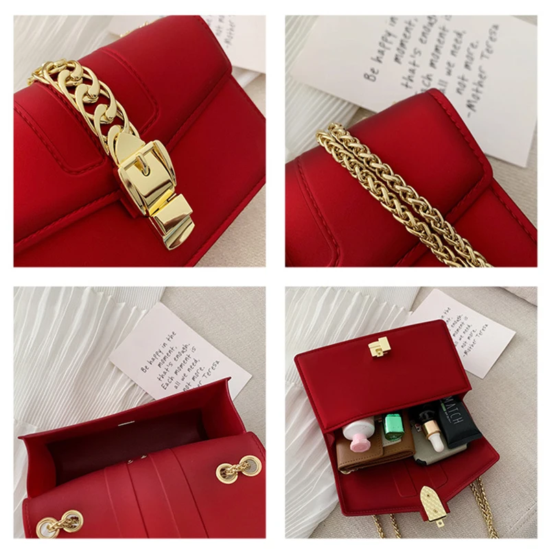 Модная женская сумка на цепочке маленькие черные Наплечные сумки из ПВХ с