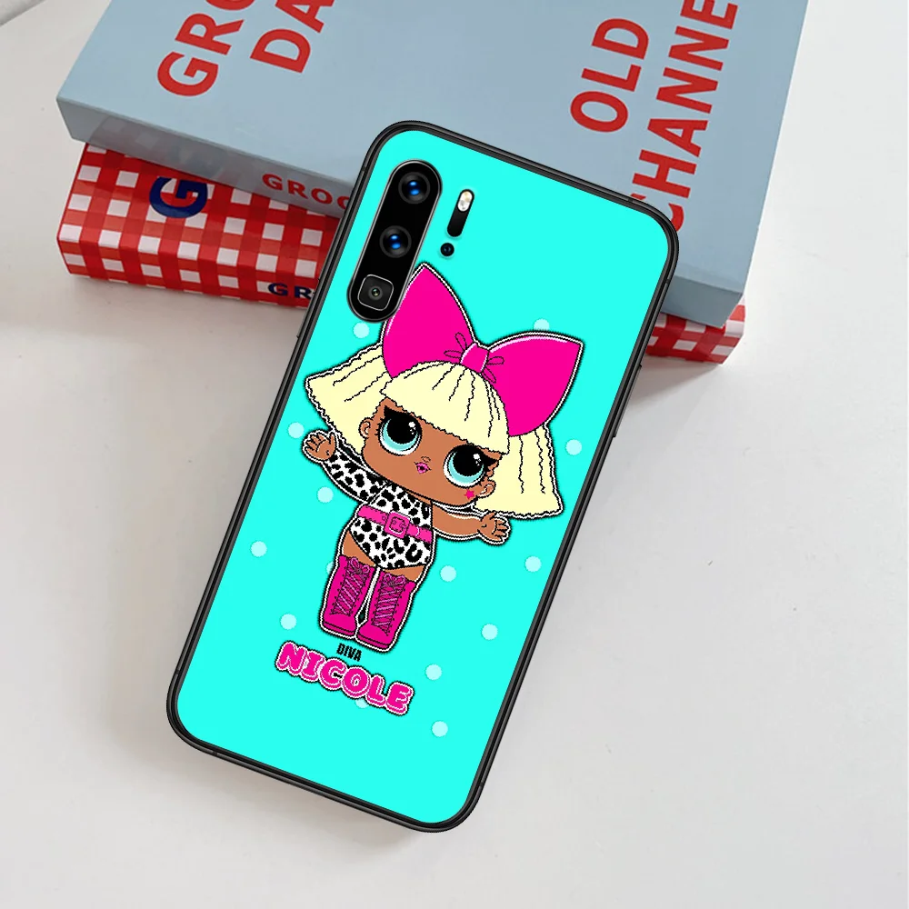 

Cute Doll LOL Cartoon Girl Phone Case For Huawei P Mate Smart 10 20 30 40 Lite Z 2019 Pro black Funda Fashion Prime Soft