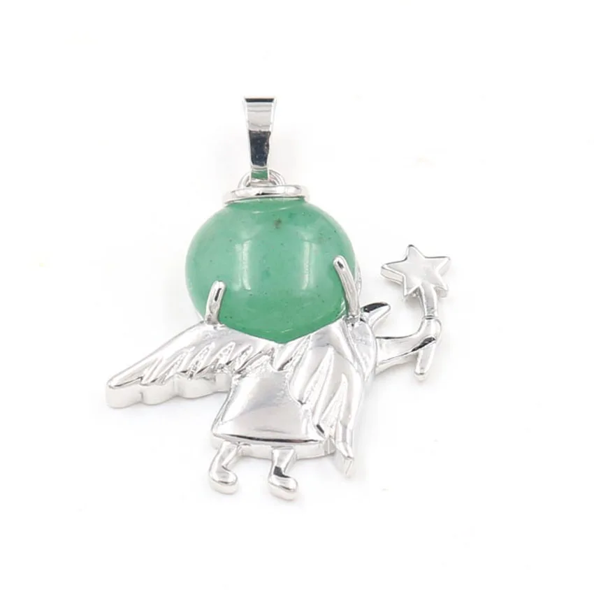 Tiger Eye Stone Silver Plated Angel Star Pendant Rock Crystal Classic Style Jewelry | Украшения и аксессуары