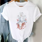 Новая летняя модная женская футболка с принтом кавайной лисы, Забавные футболки для женщин, Мягкая Повседневная белая футболка с коротким рукавом, топы, одежда