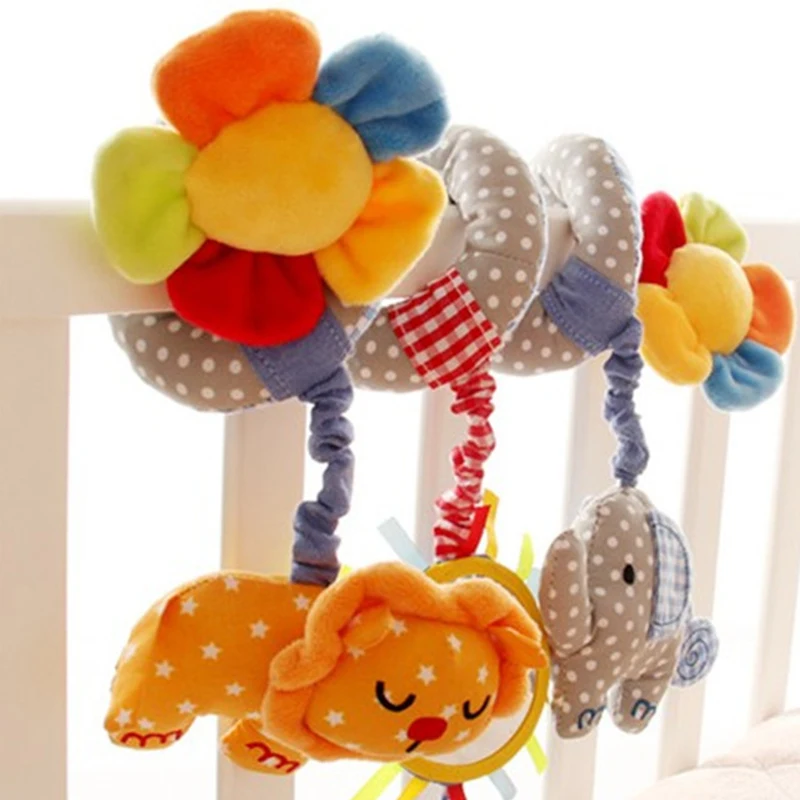 Развивающие детские погремушки на коляску подвесные плюшевые игрушки в виде