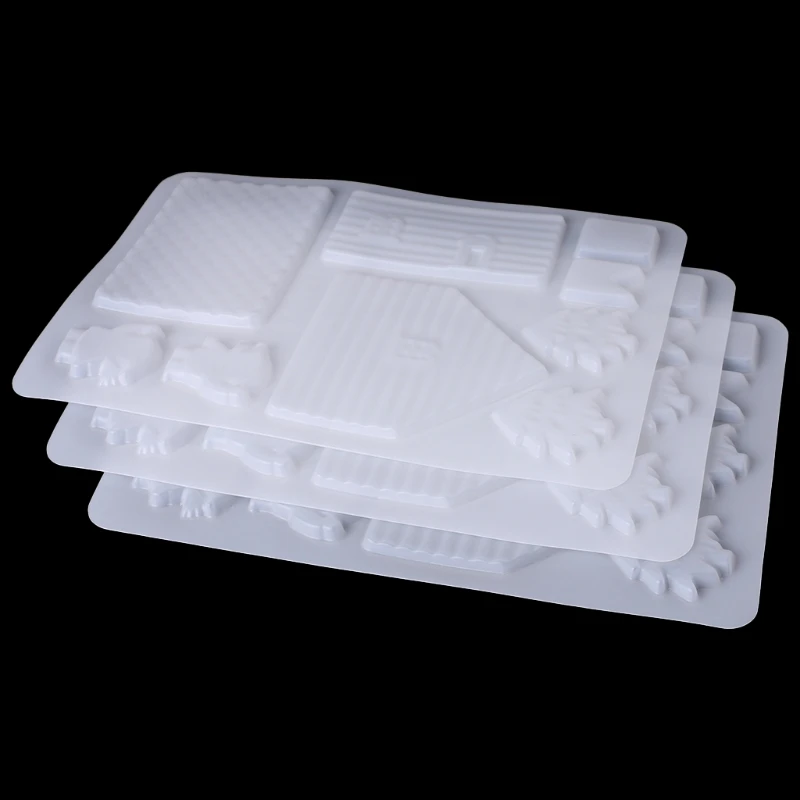 3D рождественский дом печенья Форма для шоколада DIY торт Декор Резак плесень Новый