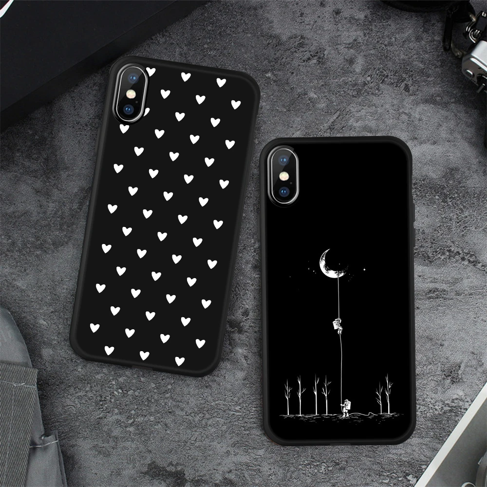 Lovely Cartoon Painted TPU Case for iPhone 11 Pro Silicone Matte Full Protective Cover XS XR X Max Phone Bags |