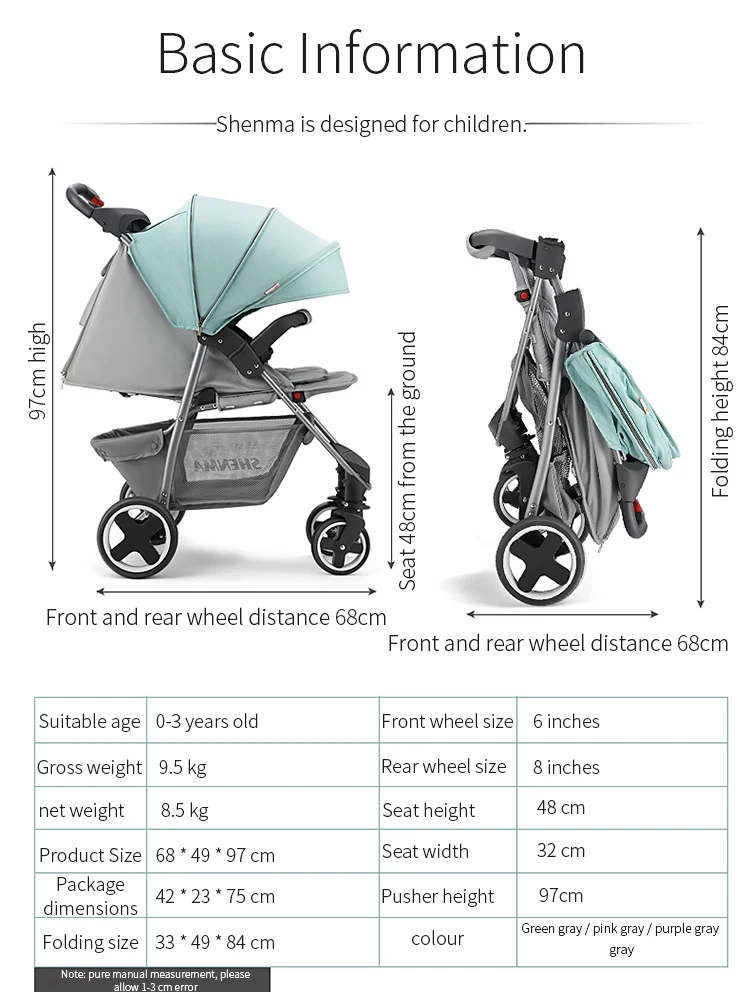 Baby stroller children's lightweight folding umbrella car newborn can sit reclining baby portable shock absorber trolley