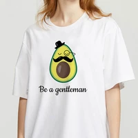 the great wave of aesthetic t shirt woman 90s fashion graphic tee cute t shirts and avocado doll printed summer tops female