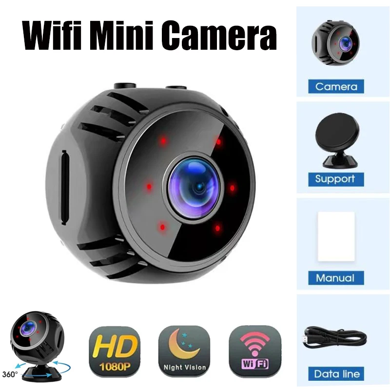 

Full HD 1080P Mini Camera WIF Small Cam Magnetic Suction Night Vision Security Smart Home Recorder Camcorder