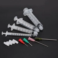100pcslot 1ml 3ml 5ml 10ml luer lock syringes with 100pcs 14g 25g blunt tip needles and caps for industrial dispensing syringe