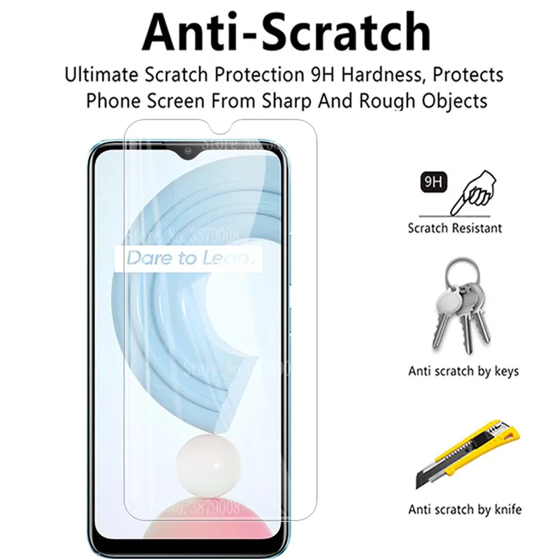 

Full Cover Protective Glass For Realme C21 C15 C12 C11 C3 C25 Tempered Glass For OPPO Realme 7 Pro Realmy 7 7Pro 7i Safety Film