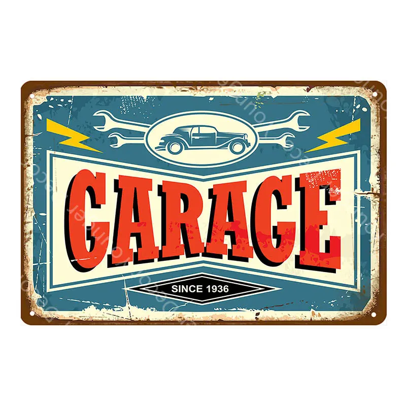 Дедуся для жестяные вывески «Garage» Инструменты для ремонта автомобилей Шины металла плакат настенный художественный Декор Винтаж декоративная тарелка мой гараж мои правила доска YI-087 - Цвет: YD1648EI