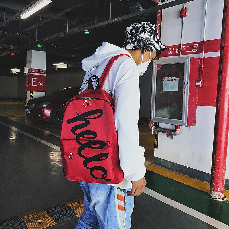 

New winter outdoor leisure large letters edition backpacl fashion bag student backpack