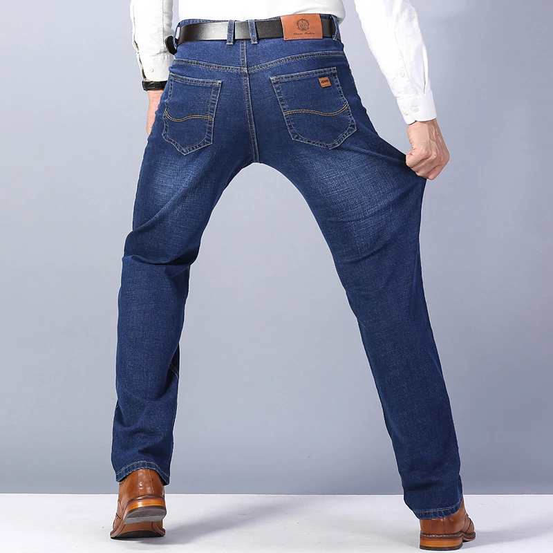 

HENCHIRY Sright Men Jeans Trousers Business Baggy Clothing Baggy