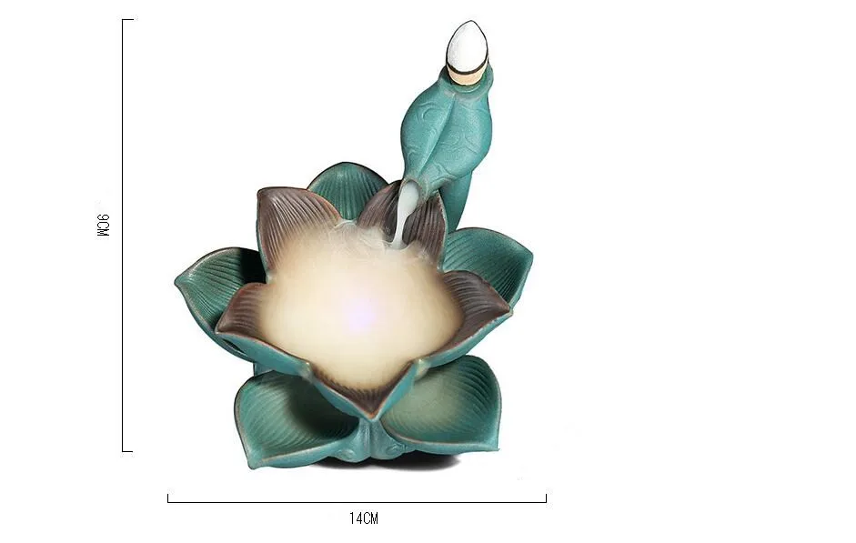 

Ceramics Led Lotus Incense Burner