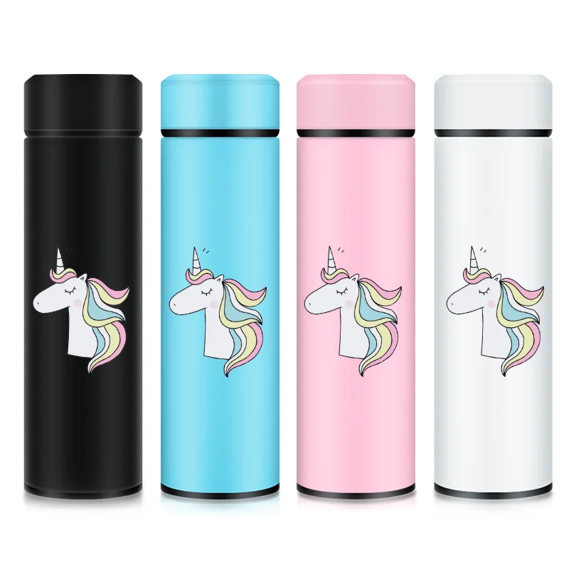 Термос Unicorn 500 мл термосы с дисплеем температуры бутылка для воды из нержавеющей