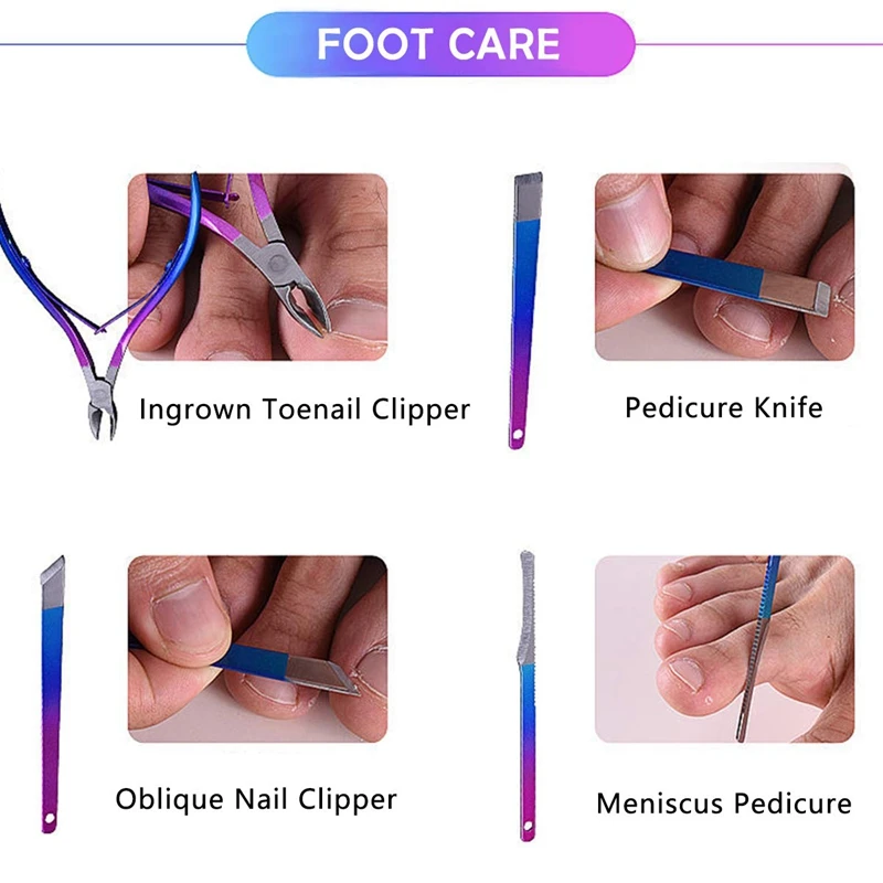 

15Pcs Manicure Nail Clipper Set Household Stainless Steel Ear Spoon Nail Clippers Manicure Tool Pedicure Nail Scissor