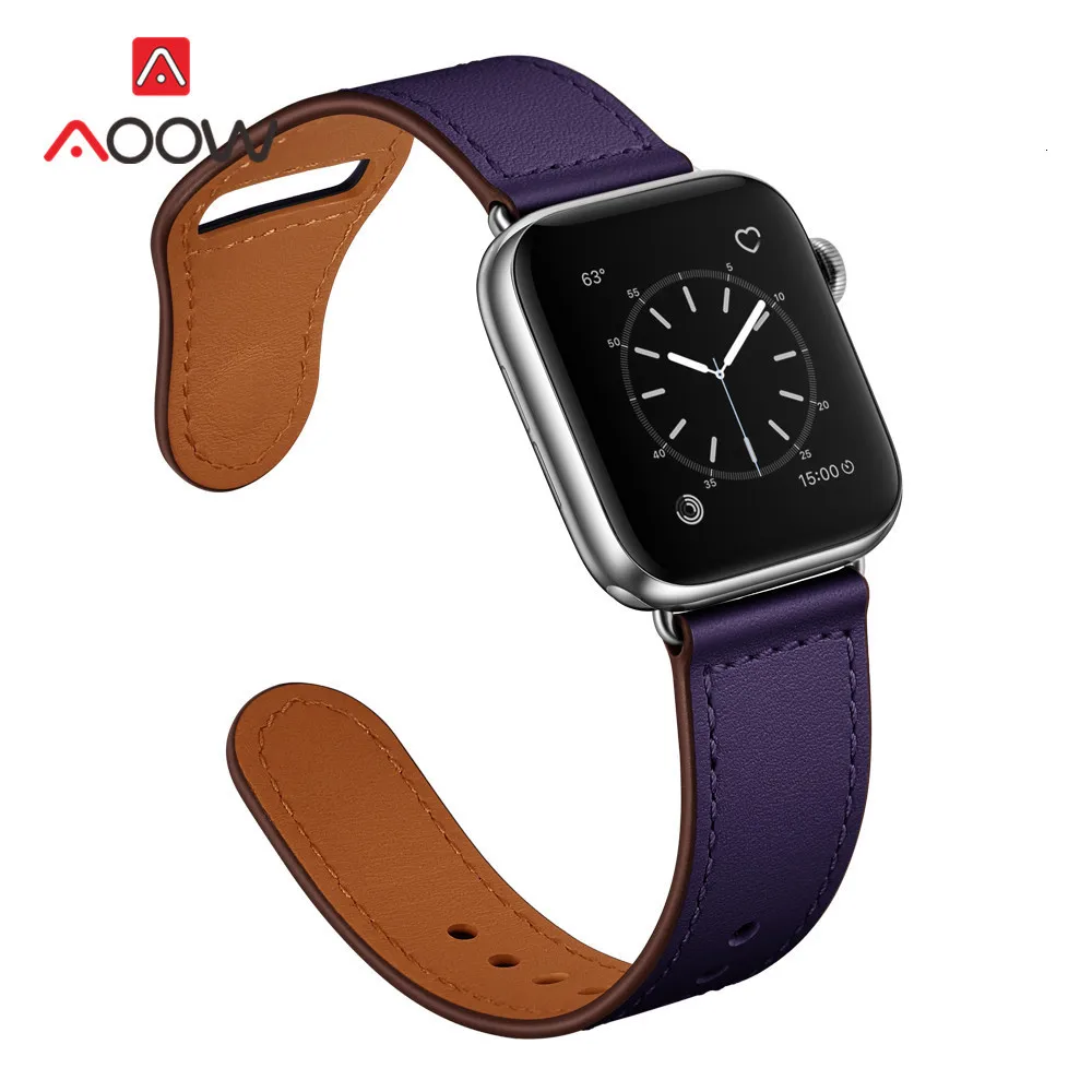 Ремешок из натуральной кожи для Apple Watch 4, 40 мм, 44 мм, 38 мм, 42 мм, высокое качество, для мужчин и женщин, ремешок для часов, браслет для iWatch 1, 2, 3