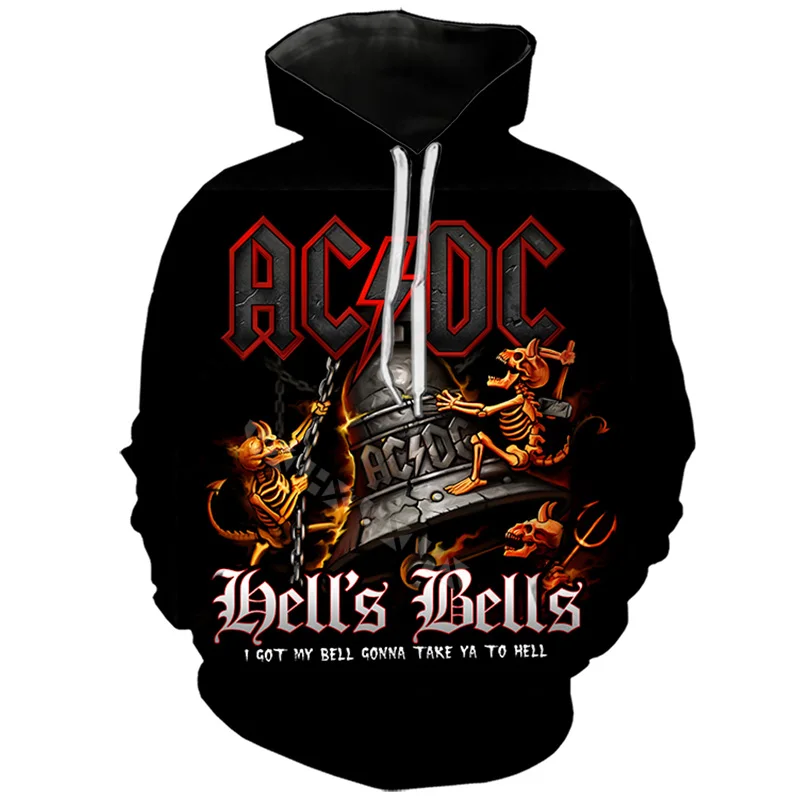Hoodie 4 Мужские толстовки с 3D принтом AC DC Rock Crime Tops толстовки мужские женские худи комический Повседневный Спортивный костюм Harajuku уличная куртка - Цвет: Hoodie 4