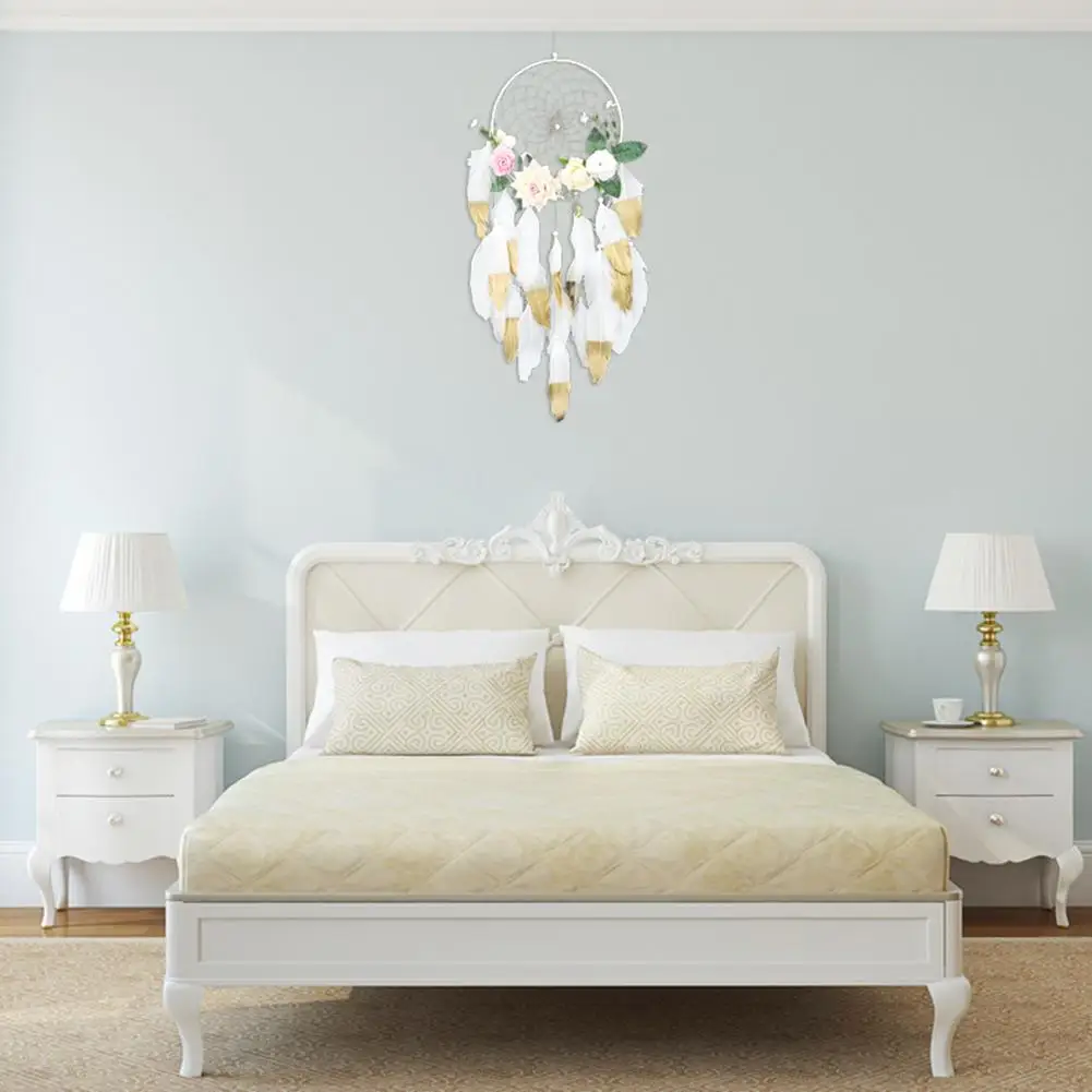 Небольшой свежий цветок кулон в виде Ловца снов дом украшения на стене ветряной