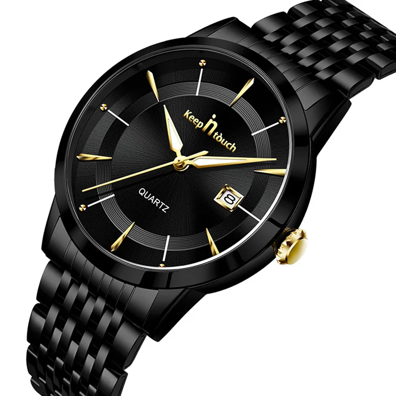 Mens Watches Fashion Business Men Quartz Wristwatches Luminous Waterproof Stainless Steel Watch Men Casual Relogio Masculino