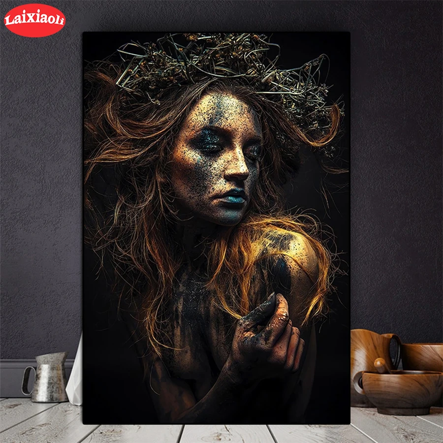 

Полностью квадратная круглая черная и Золотая Татуировка Женская картина Алмазная вышивка 5D Стразы мозаика Алмазная инкрустированная кар...