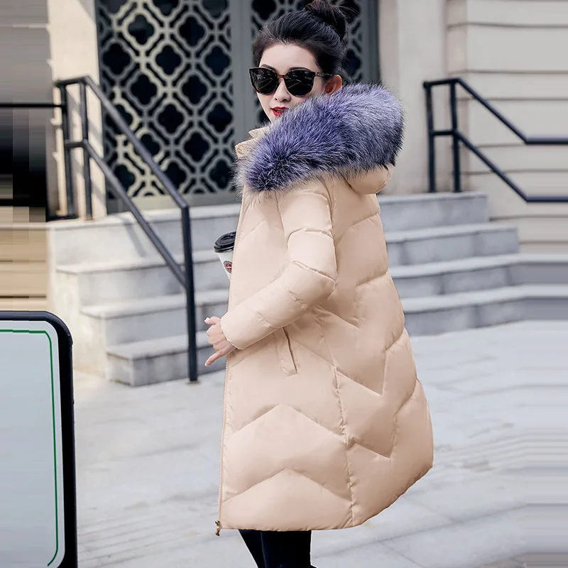 Европейский стиль, зимняя женская куртка, плюс размер, 7XL, большой меховой воротник, зимняя теплая куртка с капюшоном, женская пуховая парка, Женское пальто