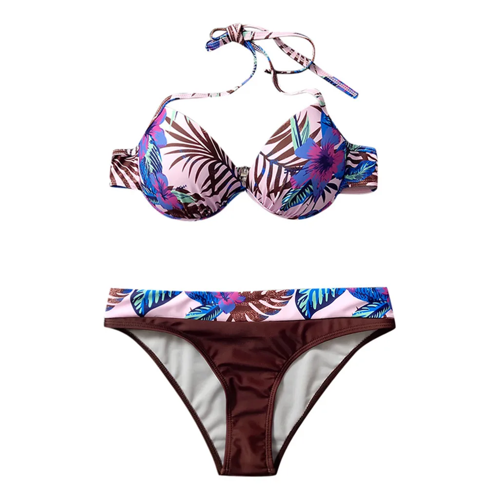 JAYCOSIN Модный женский бюстгальтер из двух частей сексуальный цветочный принт