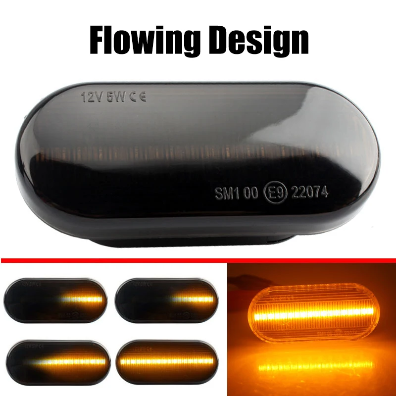 

Светодиодный Динамический указатель поворота, 2 шт., для VW, Volkswagen, Ford, Golf, Bora, Passat, Paul