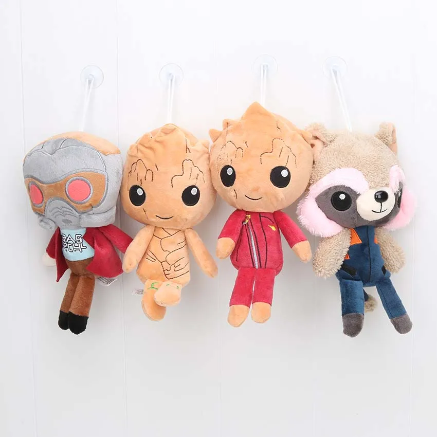 24 см 4 вида стилей Galaxy дерево человек кукла Star Lord ребенок реактивный енот пуш ап