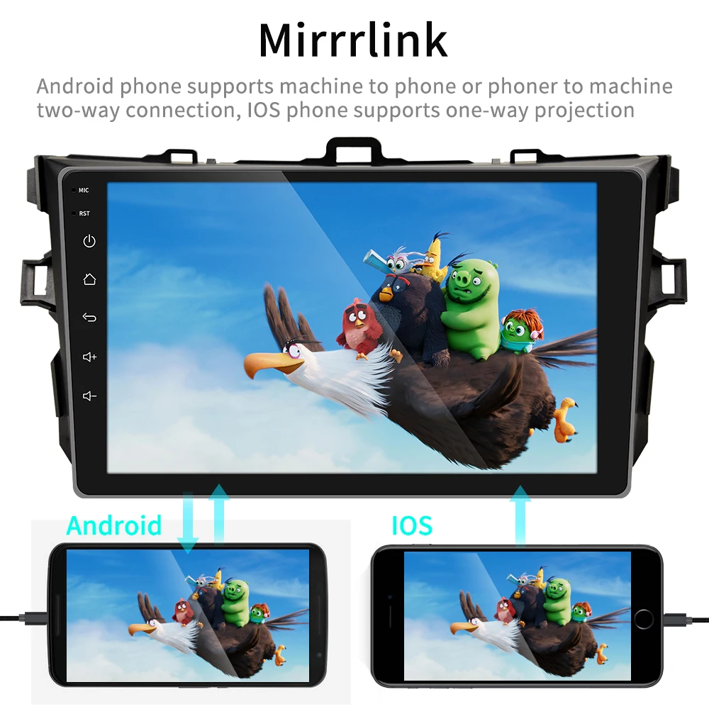2Din Android 10 1 автомобильное радио для Toyota Corolla E140/150 2006 2007-2009 2010 2011 2012 2013 Автомобильный