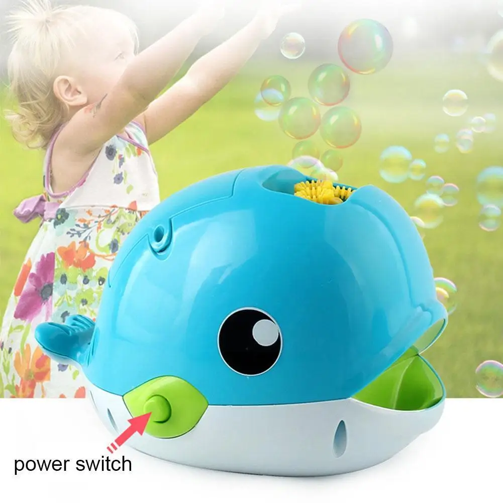 

Cartoon Whale Automatic Bubble Machine With Bubble Liquid Kids Games Sports Gifts Toys Outdoor Toys Parent-child Interactiv K9I0