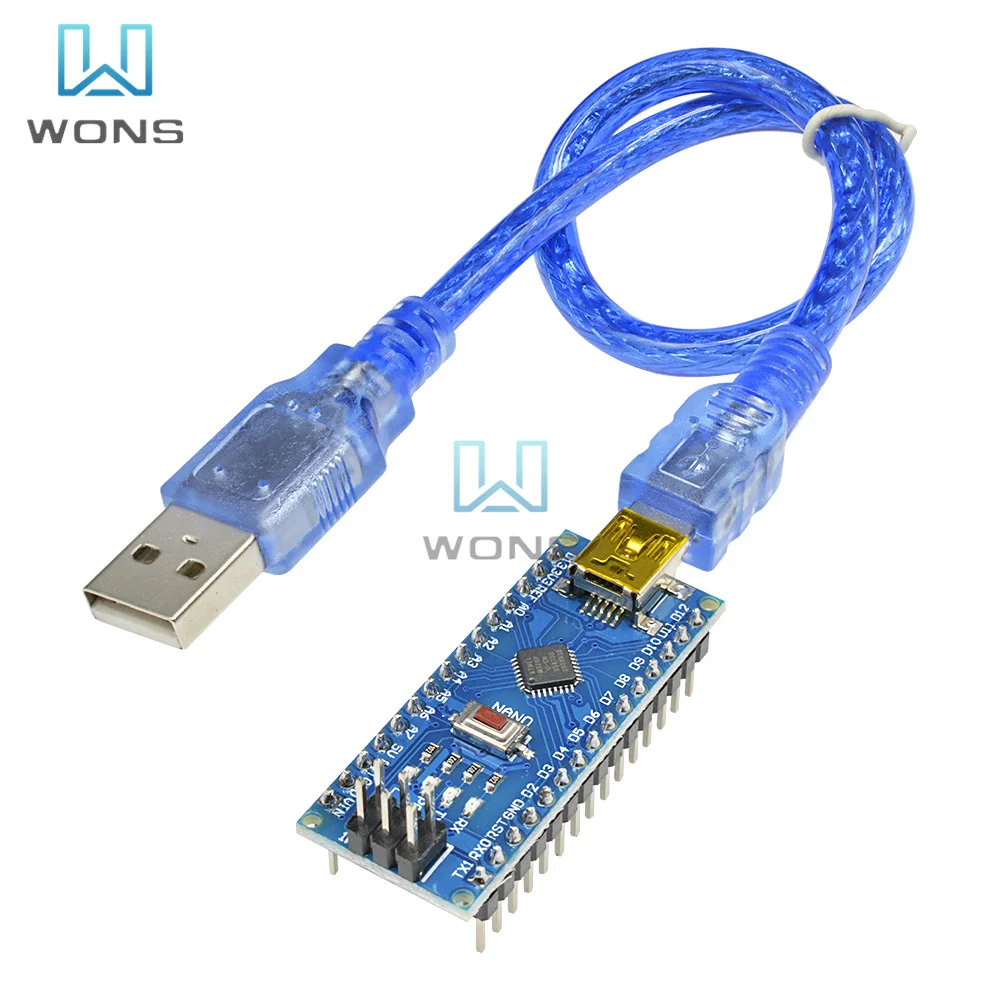 Плата разработки микроконтроллера CH340 Nano V3.0 ATMEGA328P-MU ATMEGA328 плата с кабелем типа C