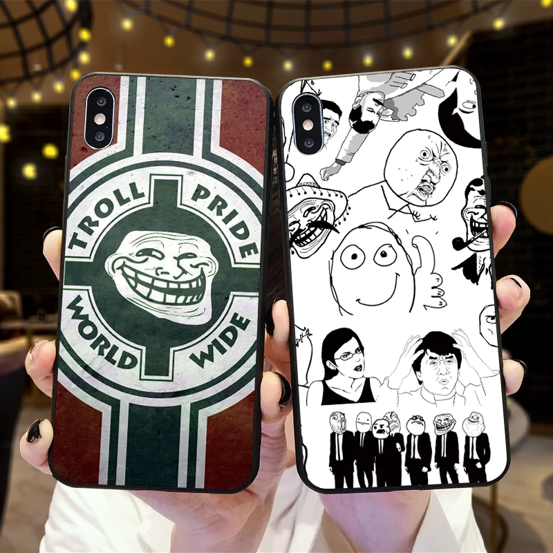 Популярный Забавный и spoof memes для iPhone X XR XS MAX Мягкая силиконовая задняя крышка Apple 8