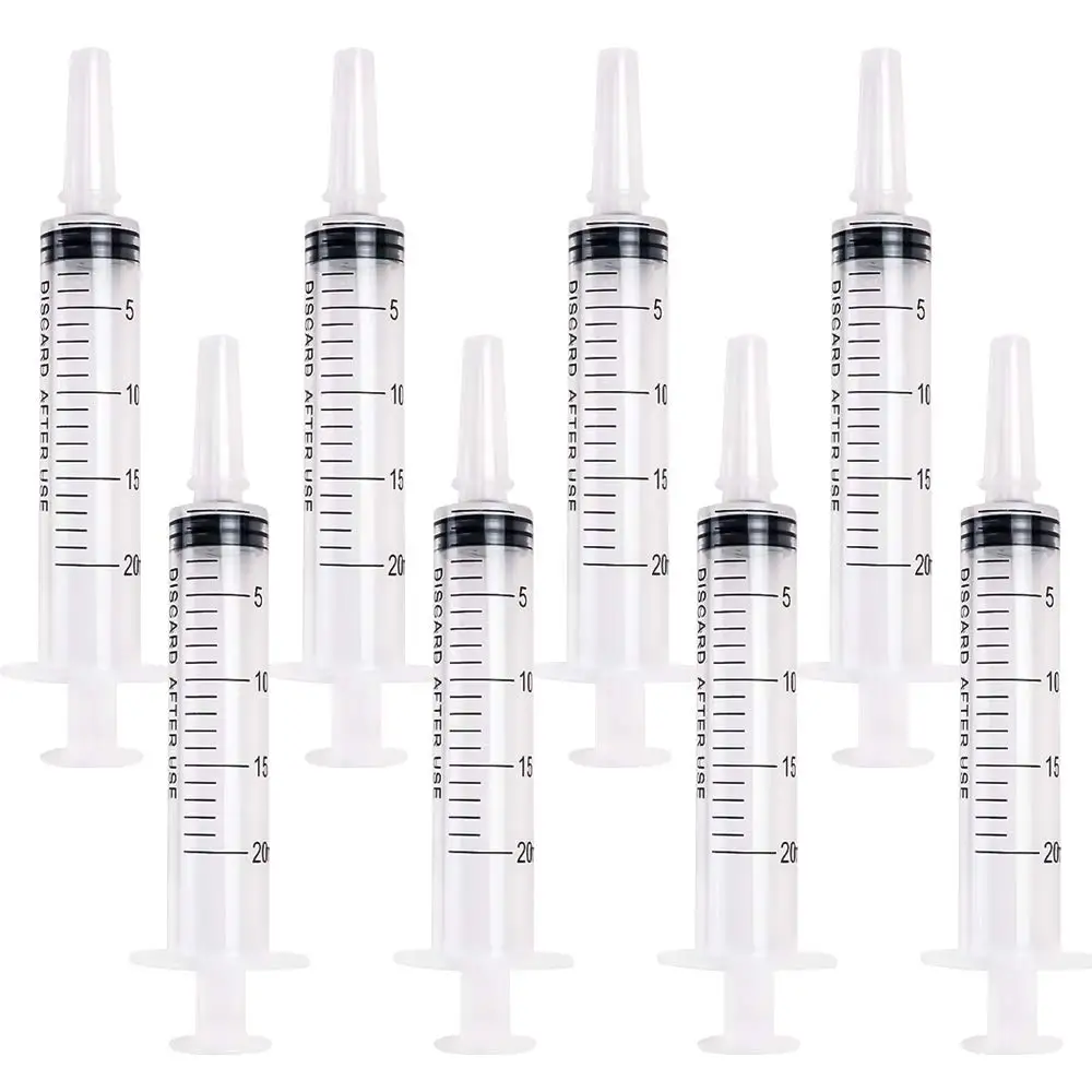 20 шт мл пластиковый шприц Пластиковый Катетер наконечник с колпачками