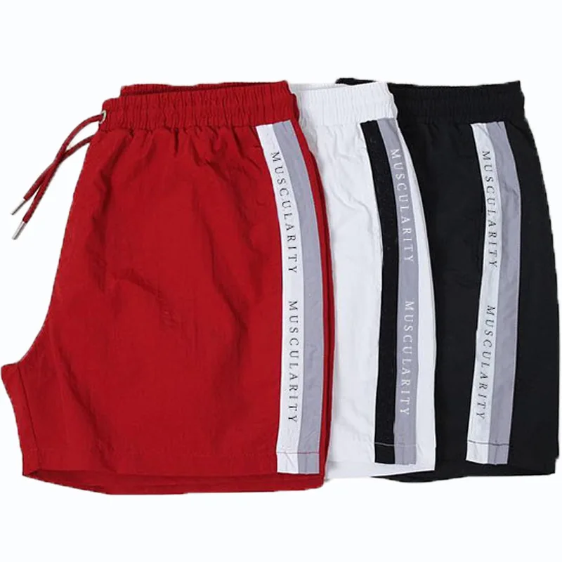 

JANSANELIN Muscle Brothers Summer New Men's Sports Casual Beach Pants Men's Fashion Breathable Quick-Drying Sports Shorts