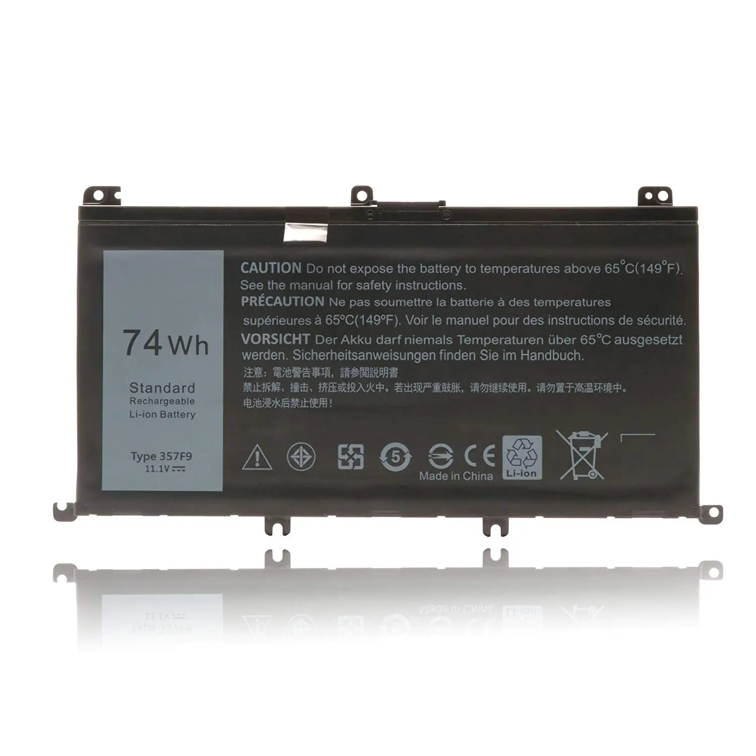 

357F9 Laptop Battery For Dell Inspiron 15 7559 7000 7557 7567 7566 5576 5577 P57F P65F INS15PD-1548B Battery 357F9 11.1V 74WH