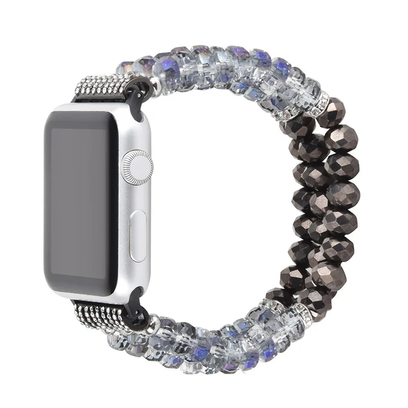 Ремешок с жемчугом для Apple Watch Band Series 6 5 4 3 2 ювелирный браслет кристаллами IWatch