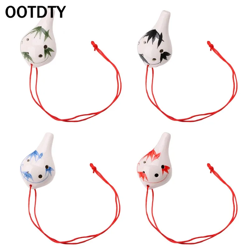 Профессиональная Керамическая Флейта OOTDTY с 6 отверстиями для Ocarina музыкальный
