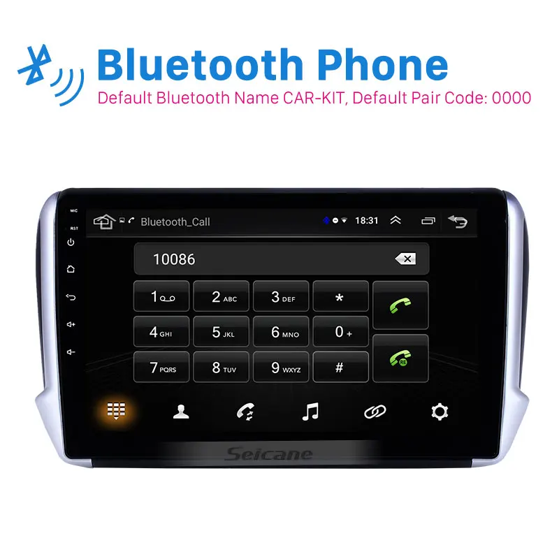 Seicane 2 din 10,1 дюймов Android 8,1 GPS автомобильный радиоприёмник для peugeot 2008 автомобильный стерео с HD сенсорным экраном Поддержка Carplay