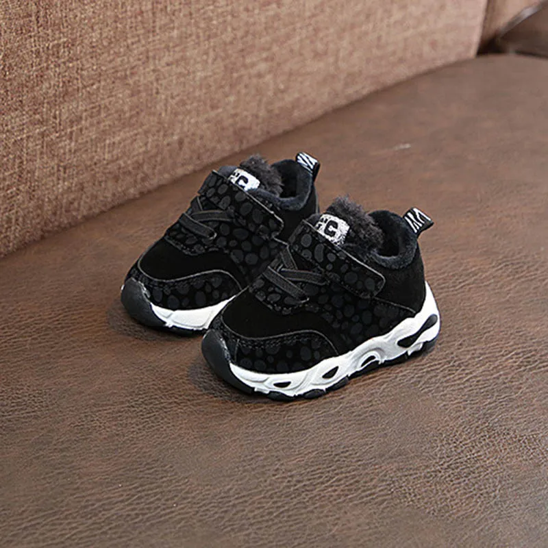 2019 леопардовая обувь для маленьких девочек зимняя теплая мальчиков кроссовки