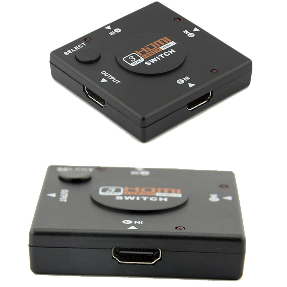 Audio Split Cable For HDTV DVD PSP4 3 in 1 Port HDMI Multi Display Auto Switch Hub Box 1080P Out Splitter Converter | Электроника