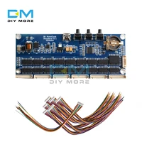 micro usb diy electron tube glow tube digital led clock module in14 qs30 in12 universal pcba circuit board 5v 1a